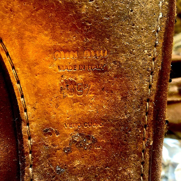 Y2K VTG MiU miU pRaDA 9 EUC Moccasin LoaFers  GoRG Worn 9.5 39.5 Flats Ballet - Picture 3 of 13